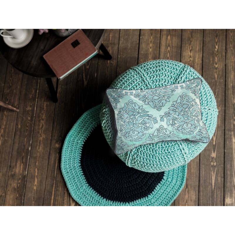 Sevita Mint and Gray Decorative Throw Pillow