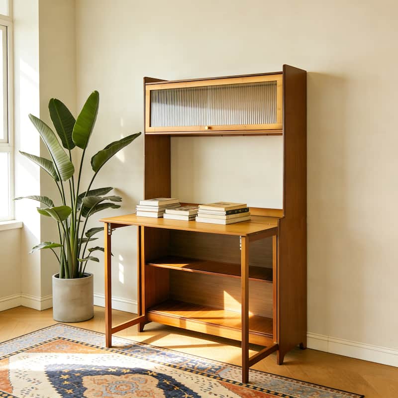 Multi Functional Bamboo Folding Table, Space Saving, Suitable For Office Use, Suitable For Indoor, Bedroom, Living Room