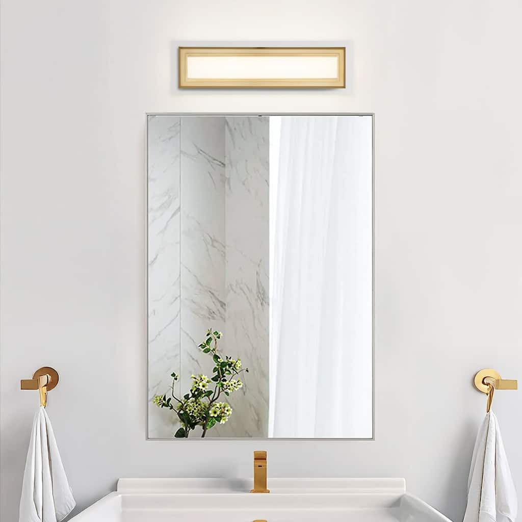 Purity 18" Antique Brass LED Bathroom Vanity Light
