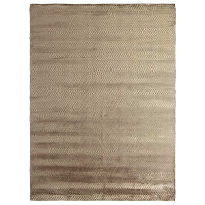 Exquisite Rugs Herringbone Khaki Viscose Rug (6' x 9'). - 6' x 9'