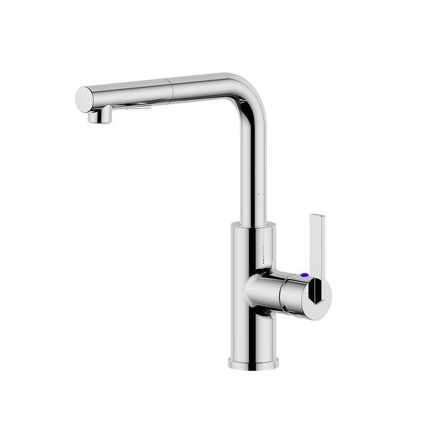 slide 2 of 5, Ultra Faucets Hena Collection Single-Handle Kitchen Faucet With Pull-out Spray