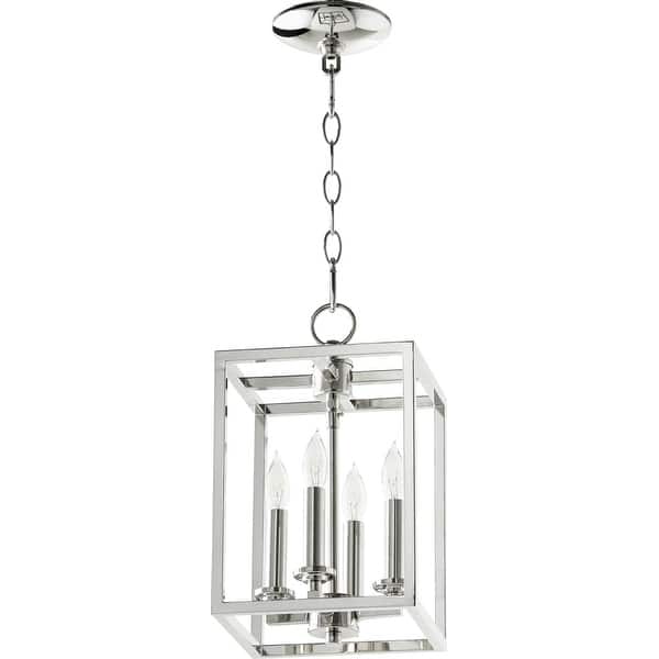 slide 2 of 3, Quorum International 4 Light 8" Wide Taper Candle Chandelier Polished Nickel