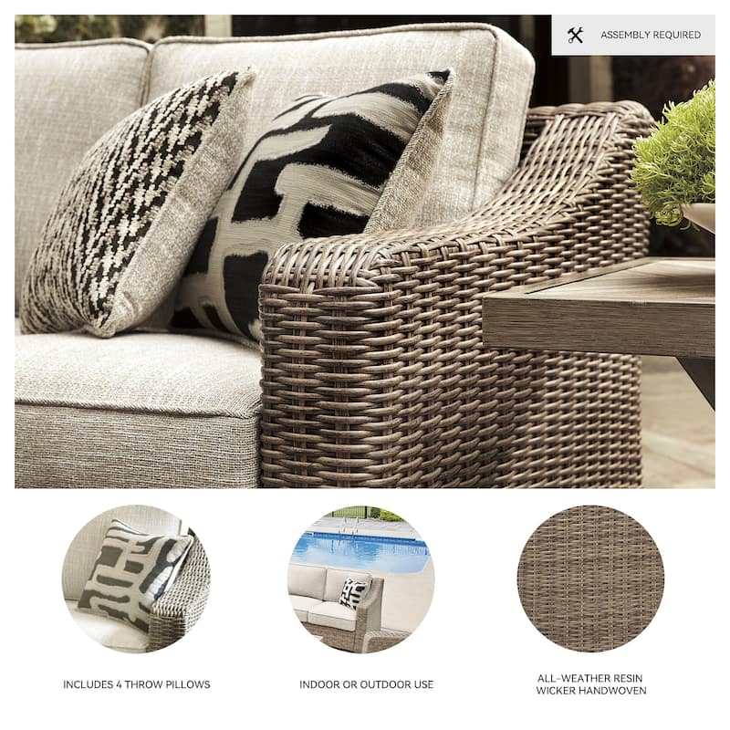 Beachcroft Outdoor Left and Right Arm Facing Loveseats