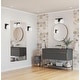 preview thumbnail 2 of 8, Copeland Collection Two-Light Matte Black Mid-Century Modern Vanity Light - 15 in x 7 in x 7.5 in