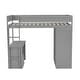 preview thumbnail 29 of 38, Merax Wood Loft Bed with Wardrobes and 2-Drawer Desk with Cabinet
