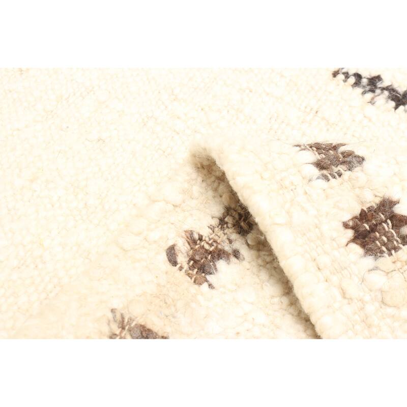 ECARPETGALLERY Braid weave Sienna Cream Wool Rug - 5'6 x 7'11