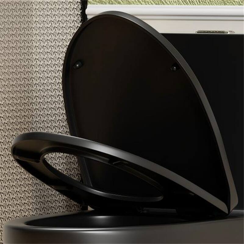Only Toilet Seat Cover, Matte Black - Matte Black