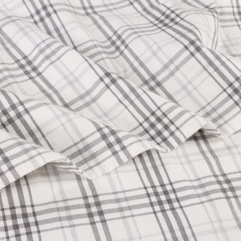 Superior Plaid Flannel Cotton Farmhouse Sheet Set