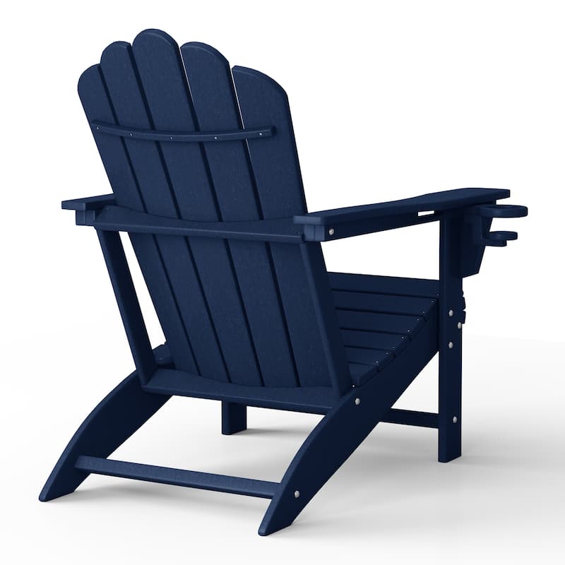 Aderson Outdoor Poly Adirondack Chair with Cupholders (Set of 2)