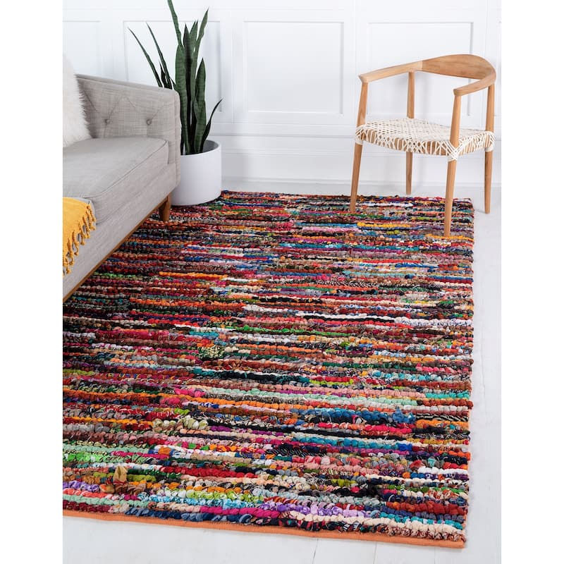 Braided Slin Collection Area Rug - 5'x8' - Multi