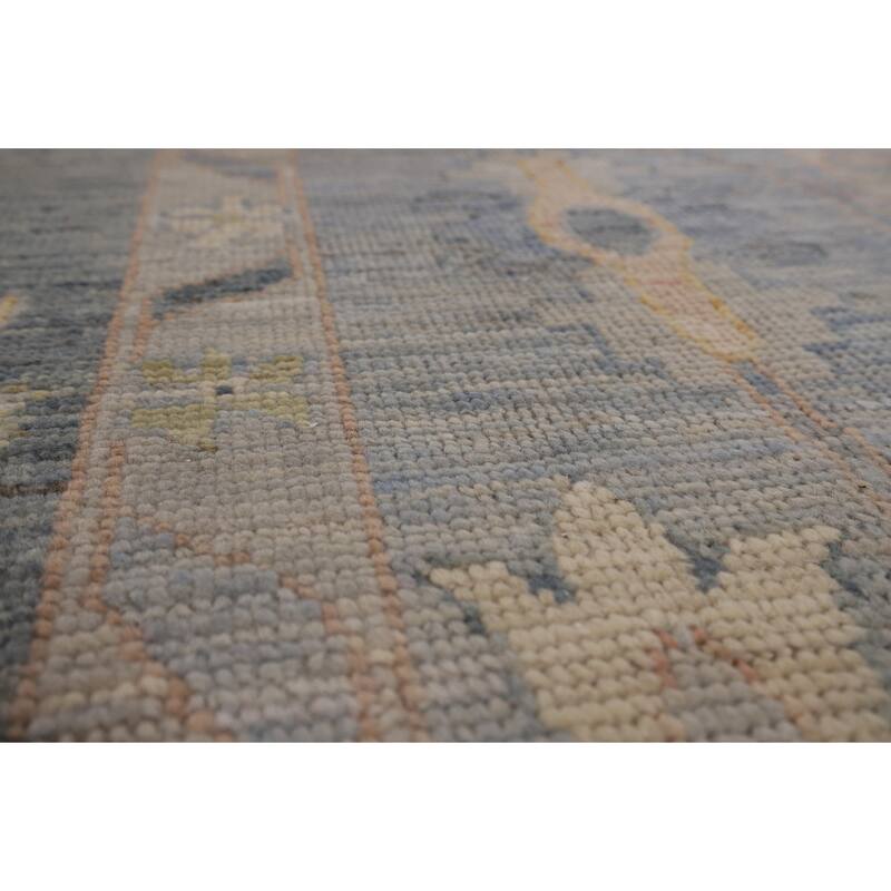 Grays & Blues Oushak Vegetable Dye Area Rug Handmade Wool Carpet - 9'2"x 12'0"