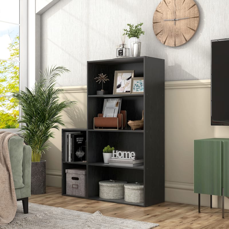 DH BASIC Modern Wood Customizable Stackable Storage Organizer - Cube Shelves, Drawer Cabinet, Bookcase with Doors by Denhour
