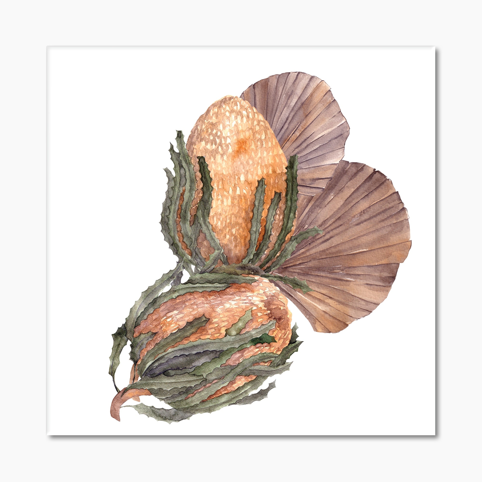 Designart "Bouquet With Dried Flowers Leaves Pampas Grass