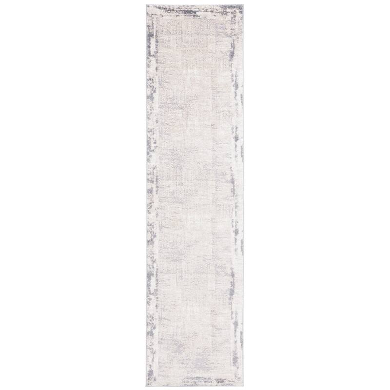 SAFAVIEH Opal Manuelita Modern Abstract Rug - 2'3" x 9' Runner - Ivory/Grey