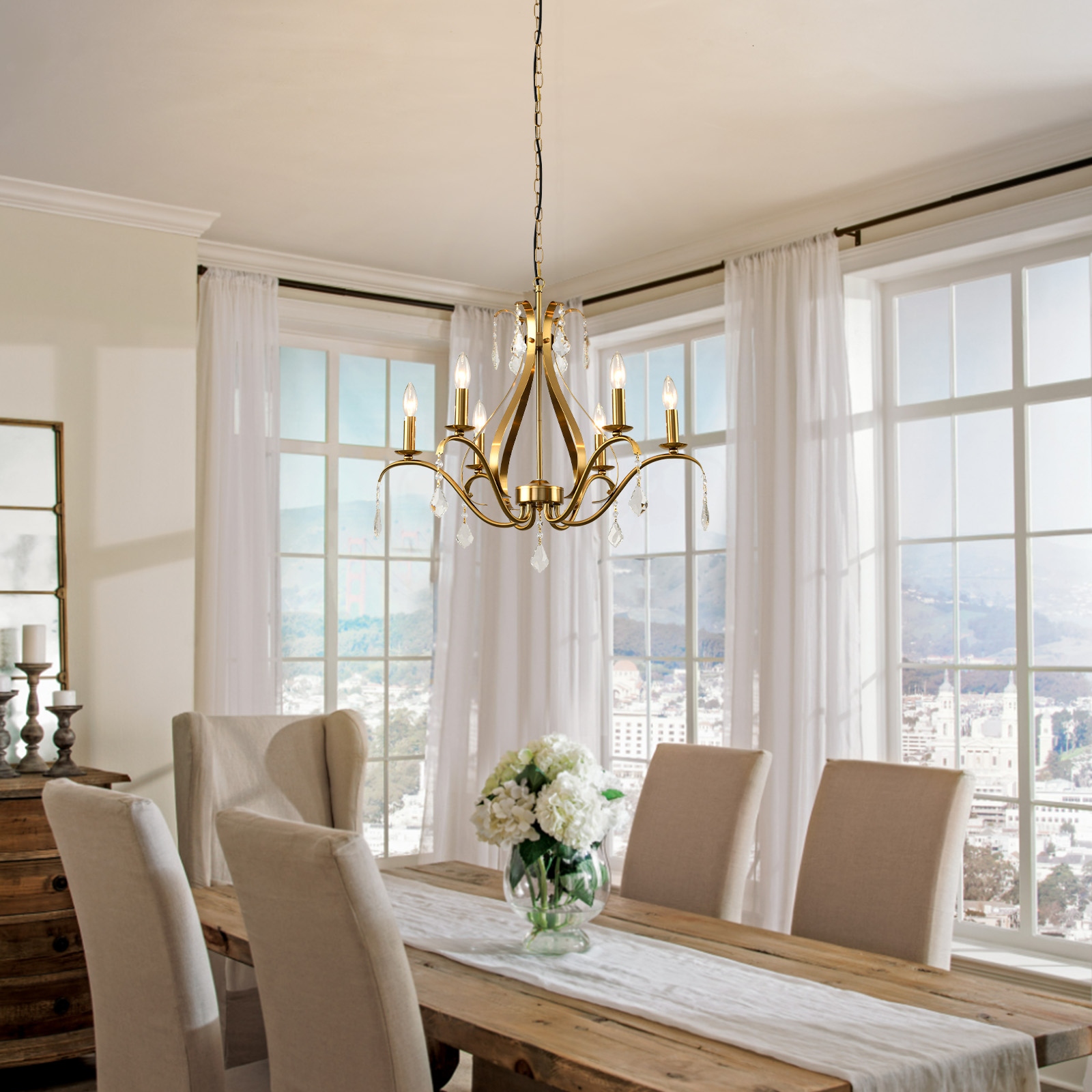 Farmhouse Crystal Chandeliers Bed Bath Beyond