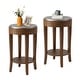 preview thumbnail 2 of 15, COSIEST 2-Tier Round Accent End Table with Shelf