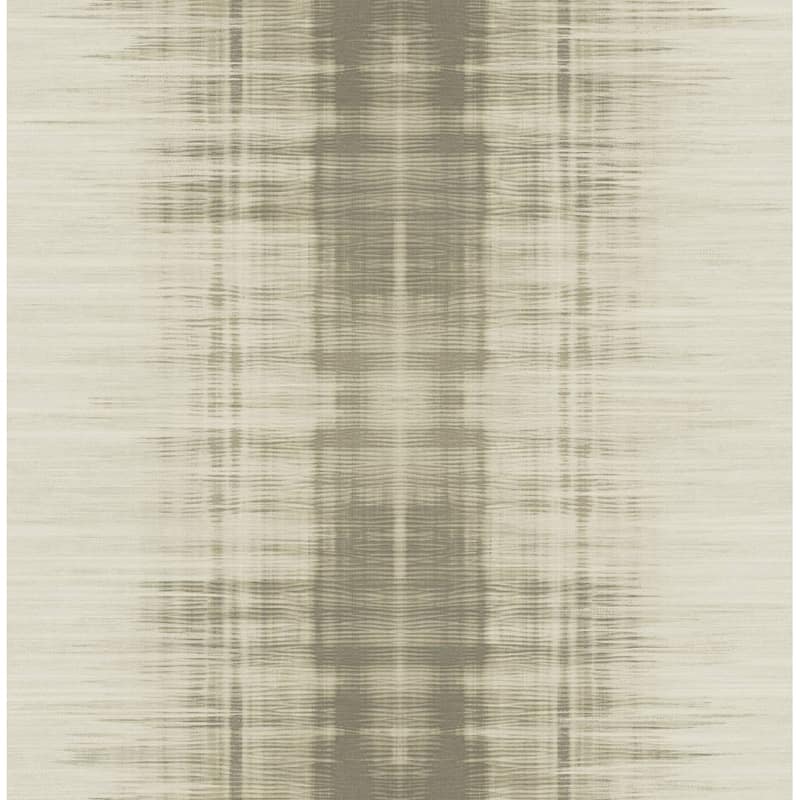 Seabrook Designs Cerulia Linen Stripe Unpasted Wallpaper - 20.5 in. W x 33 ft. L - Metallic Beige