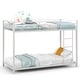preview thumbnail 20 of 18, Gymax Twin Over Twin Low Metal Bunk Bed with Ladder Guardrails for