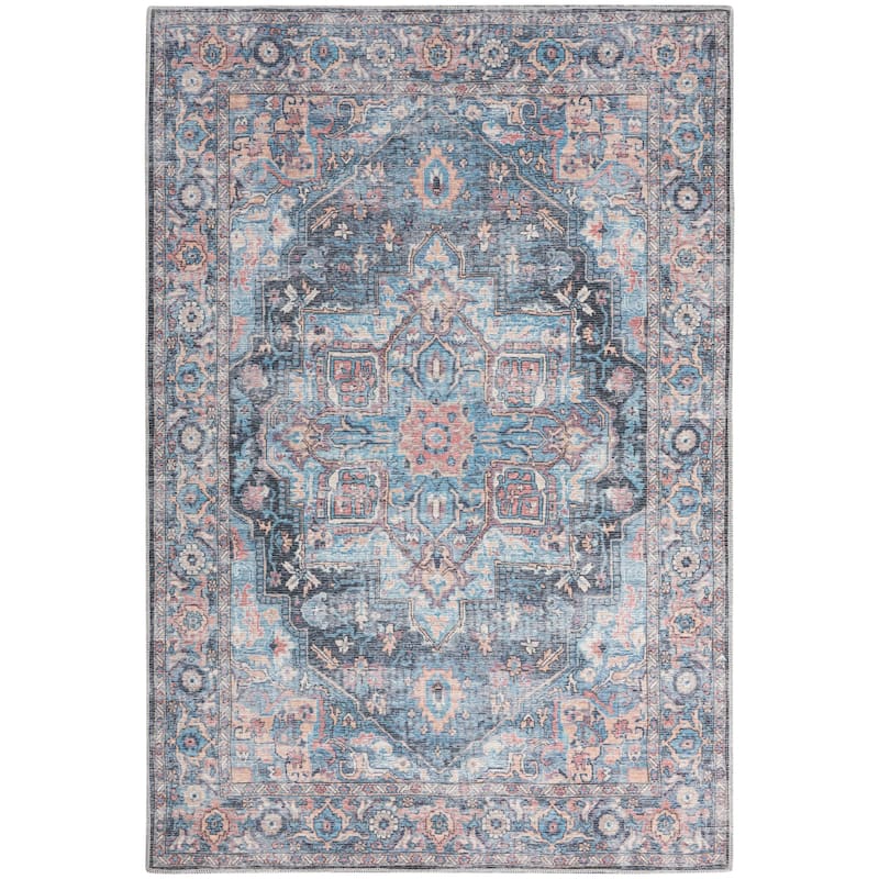 New Concept Washables Persian Boho Machine Washable Area Rug