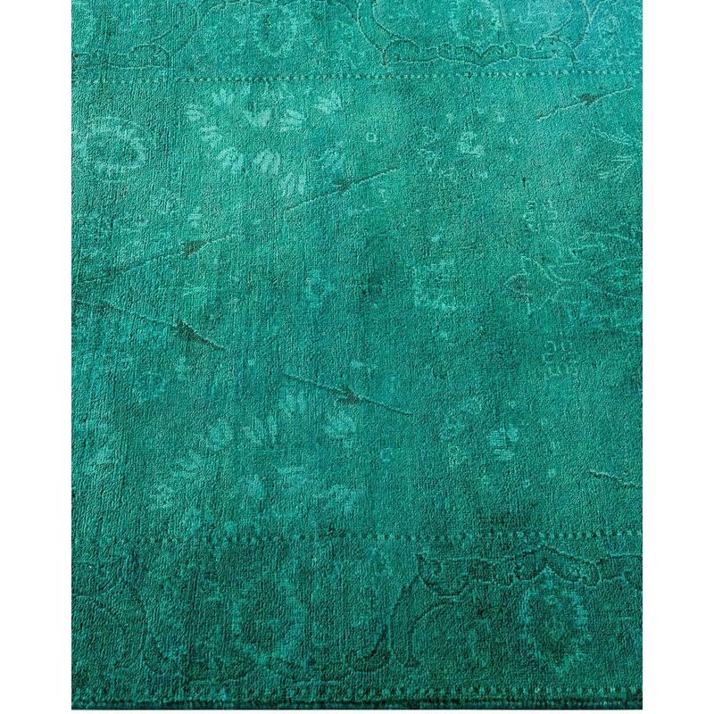 Contemporary Overdyed Wool Hand Knotted Runner - 2' 7" x 11' 8"
