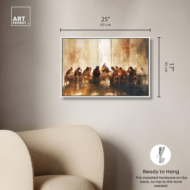 Supper in His Light Canvas by Art Remedy