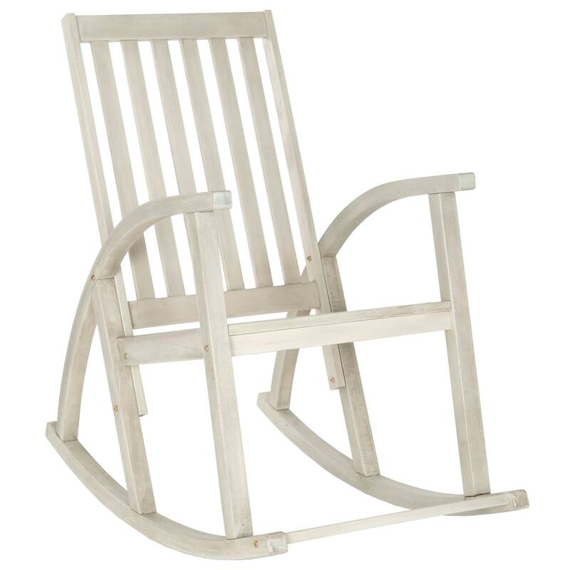 SAFAVIEH Outdoor Nevaeh Acacia Wood Rocking Chair - 26W x 45D x 34H