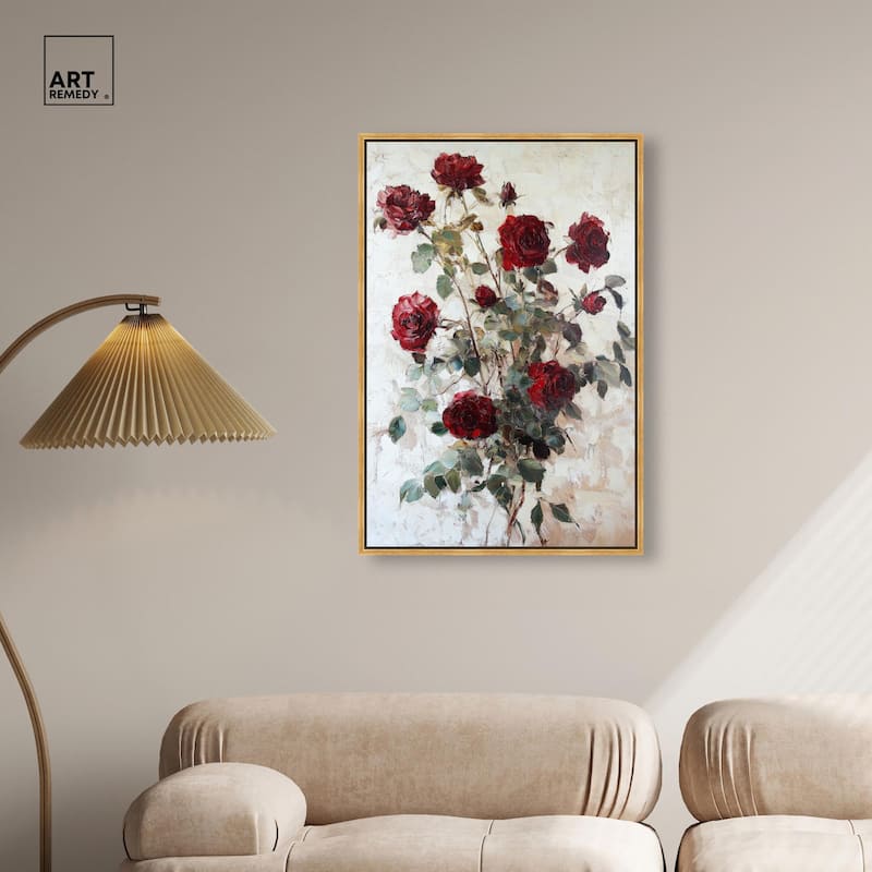 Velvet Vermilion I Canvas by Art Remedy