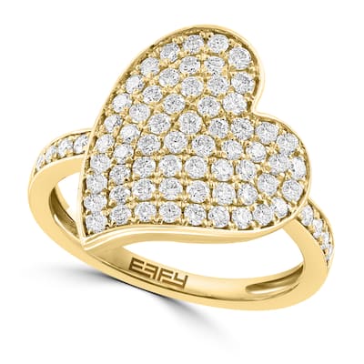Effy Women's 14K Yellow Gold Heart Diamond Ring