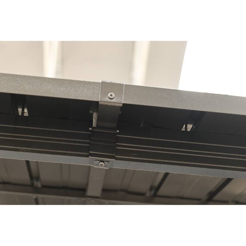 10x10FT Aluminum Hardtop Gazebo with Steel Canopy, Weatherproof Permanent Outdoor Gazebo for Patio Garden Backyard