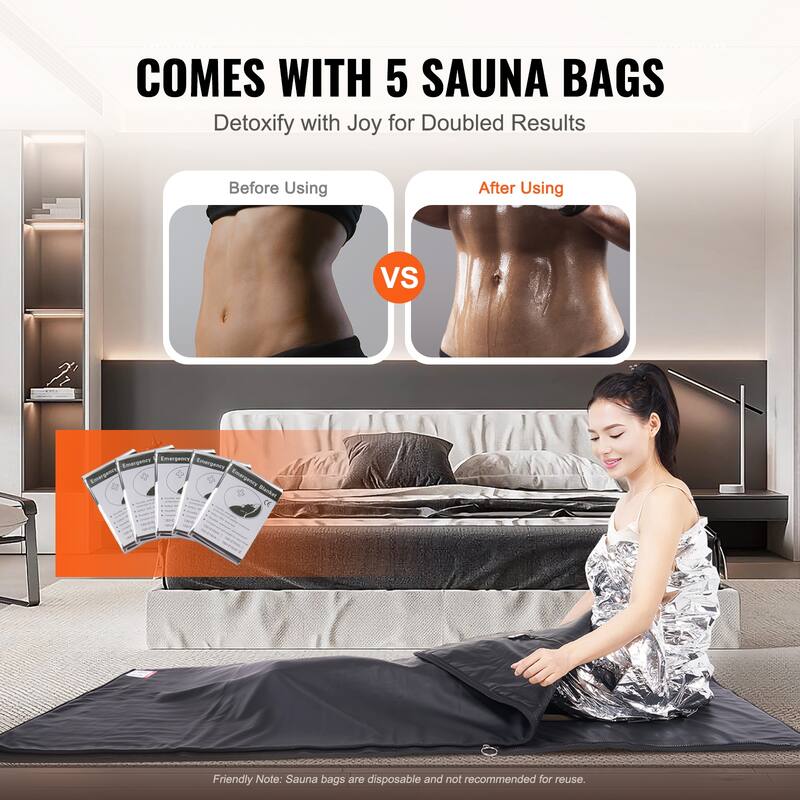Sauna Blanket for Detoxification Therapy Stones & Carbon Fiber Heating