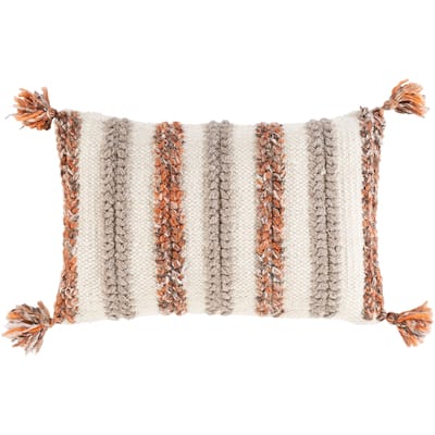 Derice Braided Boho 20x13-inch Lumbar Throw Pillow