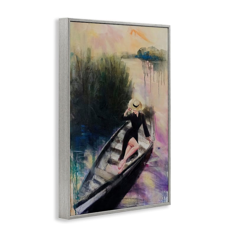 Stupell Fashion Diva on River Boat Framed Giclee Art Design By Lucille Lee