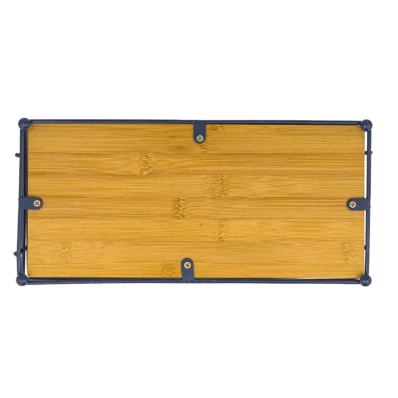 Natural Bamboo Wooden Decorative Storage Organizer Tray - 13.3" x 6.75"