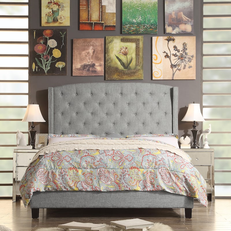 Moser Bay Maturin Upholstered Panel Bed with Wingback Headboard
