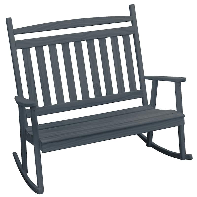 Pine Double Classic Porch Rocker - Charcoal Stain