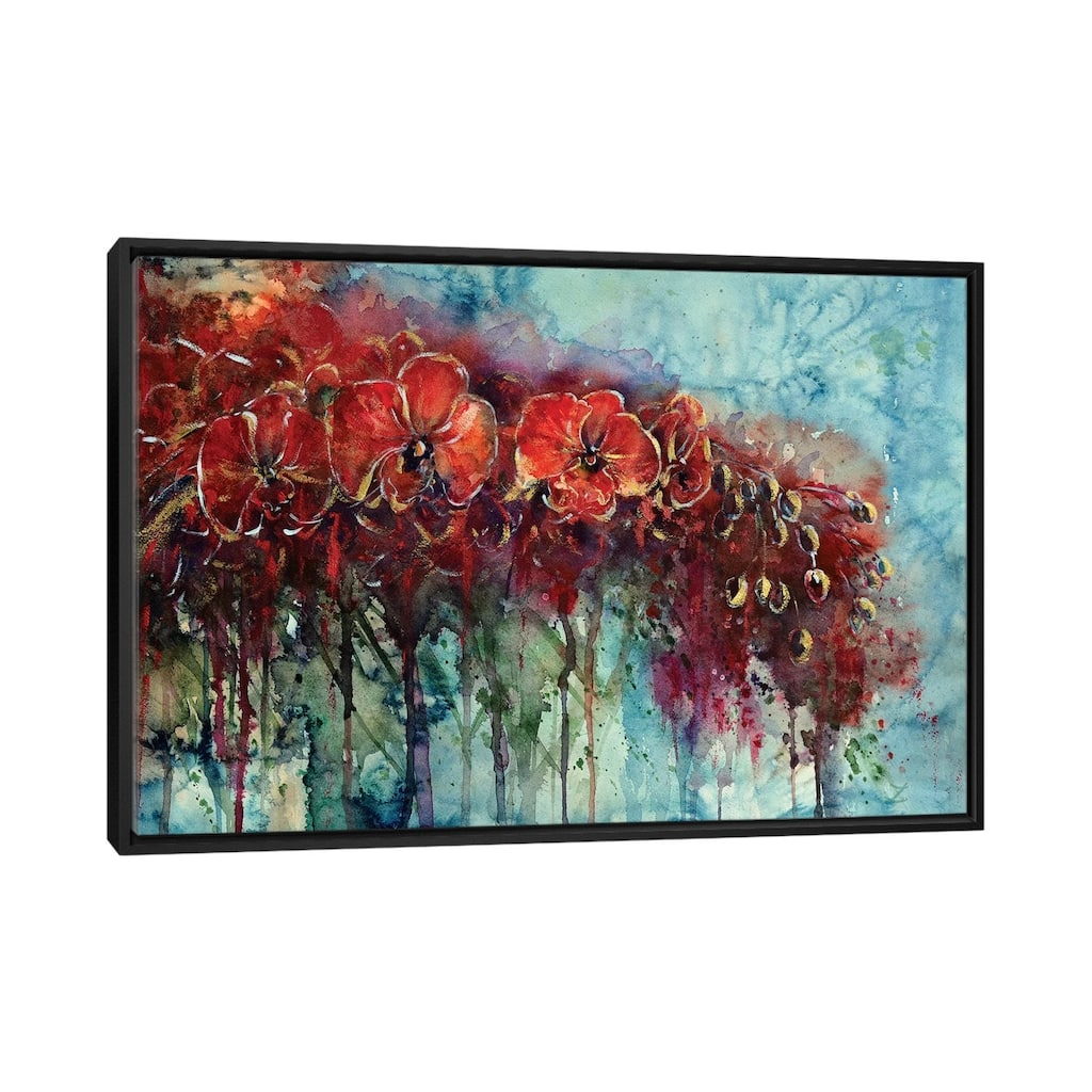 iCanvas "Red Orchids" by Zaira Dzhaubaeva Framed