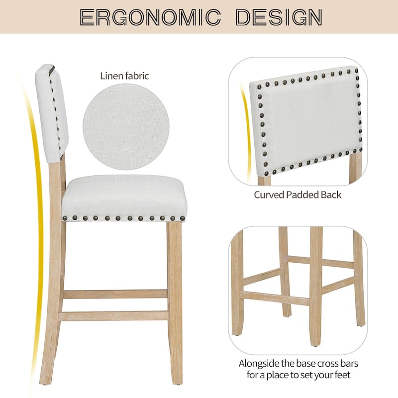 5-Piece Counter Height Dining Table with 4 Chairs