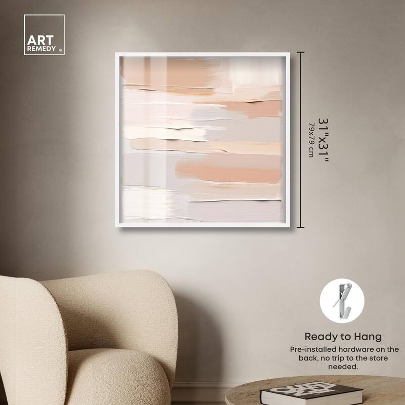 Roseate Cream Tones I Shadowbox by Art Remedy