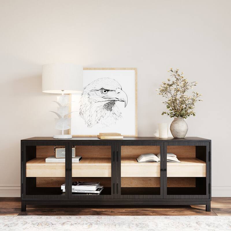 Acroma Demrul Table Lamp with Metal Leaves Rod - 1-light