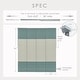 preview thumbnail 49 of 77, GoDear Design 99.99% Blackout & Sheer Natural Woven Adjustable Sliding Panel Track Blinds, Vertical Blinds, 45.8"- 86" W x 96" L
