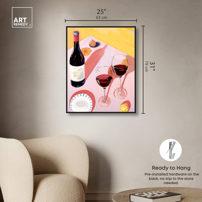 Summer Wine table Canvas by Art Remedy