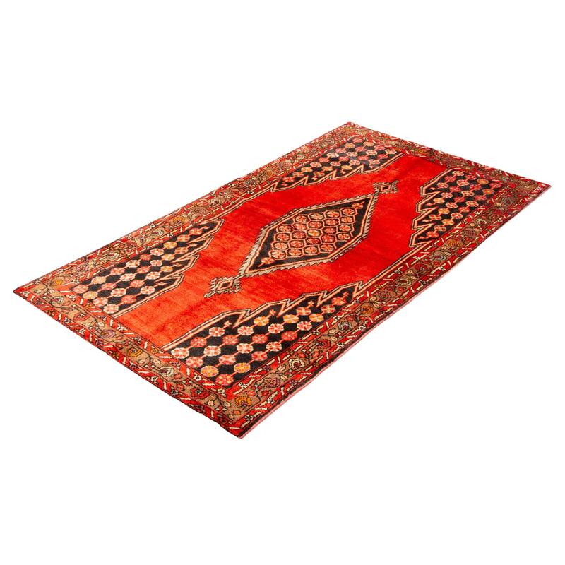 ECARPETGALLERY Hand-knotted Anadol Red Wool Rug - 4'8 x 8'9