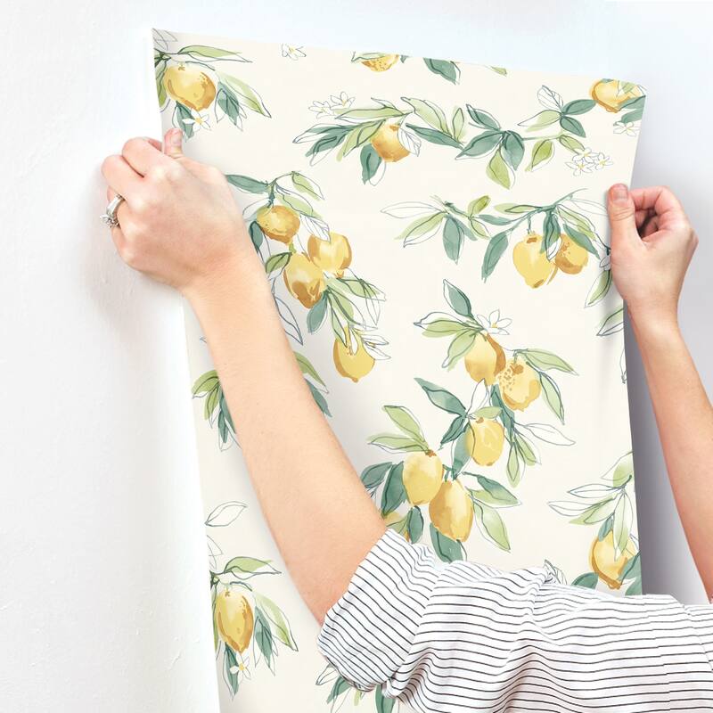 Chesapeake Lemonade Yellow Citrus Wallpaper
