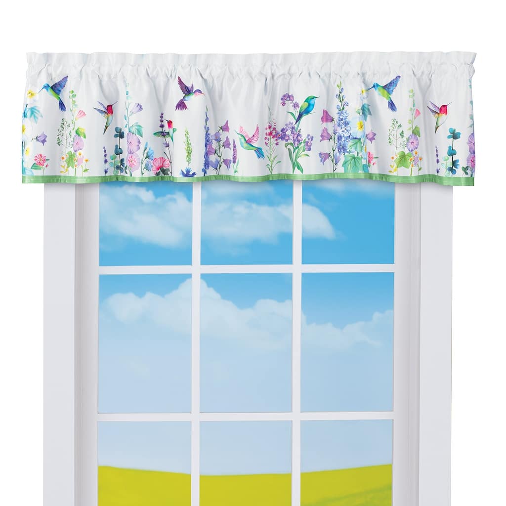 Blossoming Hummingbird Garden Window Valance - 4.500 x 3.500 x 1.500