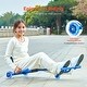 preview thumbnail 18 of 22, Ride on Scooter Zig-Zag Motion Drift Cart with Comfortable Handle and Steel Frame Ideal for Kids - 37.8” x 17.3” x 11.2”