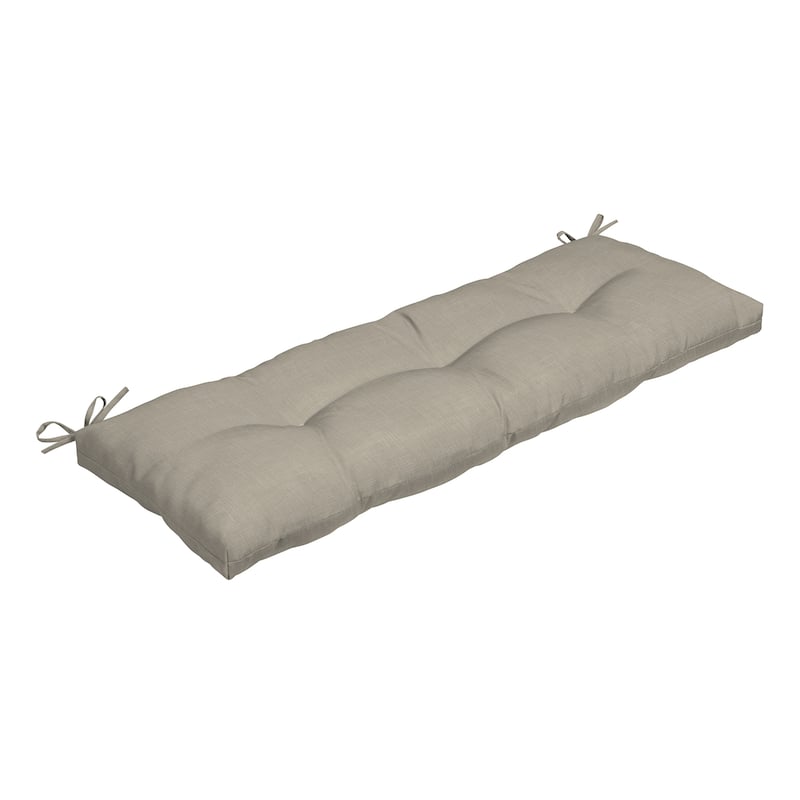 ARDEN earthFIBER Outdoor Tufted Bench Cushion, 48 x 18 - Sandbar Taupe Texture