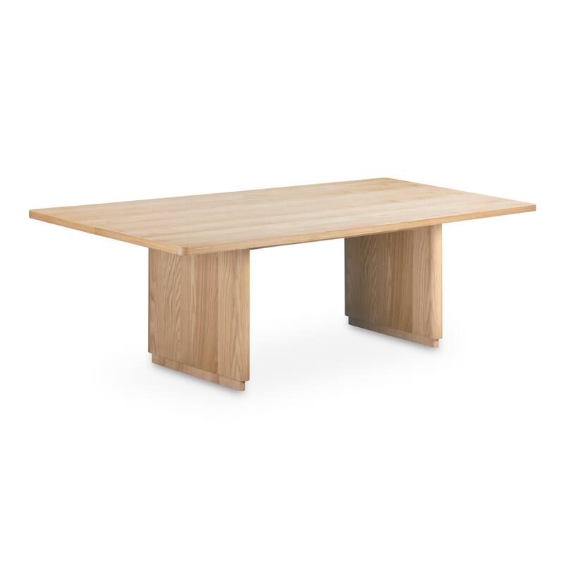 NADAAL STUDIOS Odette Small Dining Table for 6, Rectangular Oak Veneer Top, Scandinavian Style, Brown