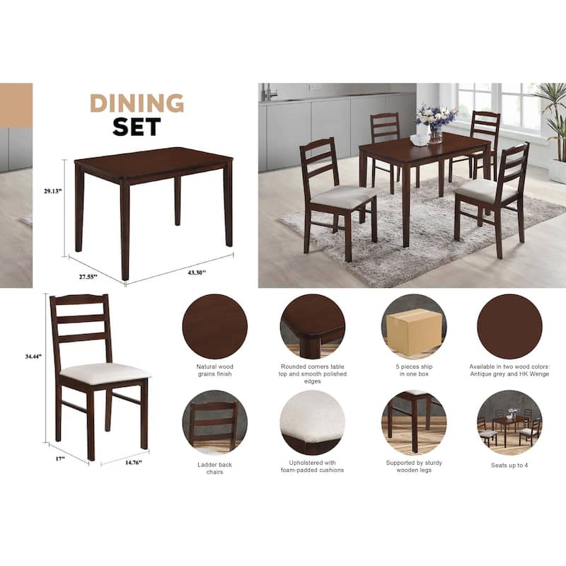 CraftPorch Classy Elegant 5-piece Dining set
