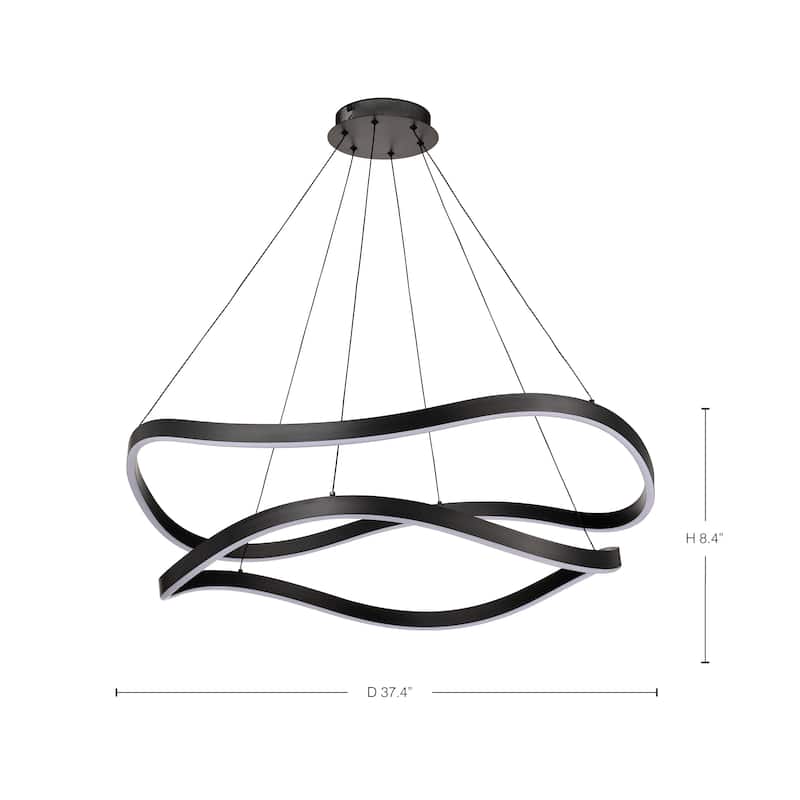 Sylas 36 Inch LED Pendant Matte Black Finish - Matte Black