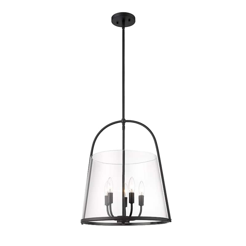 Archis by Z-Lite 5 Light Pendant in Matte Black